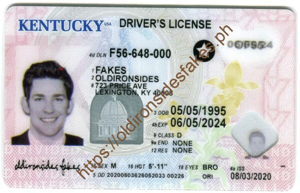 Kentucky fake id - Kentucky Driver License - scananble Kentucky fake id