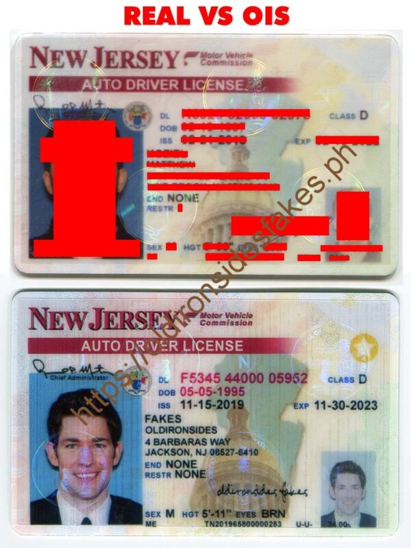 New Jersey Driver License (NJ) - OldIronsidesFakes PH